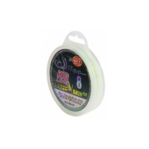 Леска плетёная WFT KG SLIGG LAZER SKIN G2 x8 Chartreuse150/010