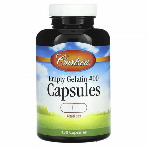 Carlson, Empty Gelatin Capsules #00, 150 Capsules