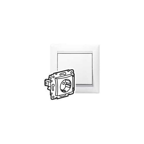 Механизм розетки 1-м СП Valena 16А IP21 2P+E с заземл. немецк. стандарт бел. (DIY-упак.) Leg, LEGRAND 694280 (1 шт.)
