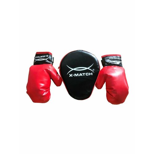 Набор для Бокса Х-Match; перчатки 2 шт, лапа X-Match 647200 набор для бокса x match 87731 красный