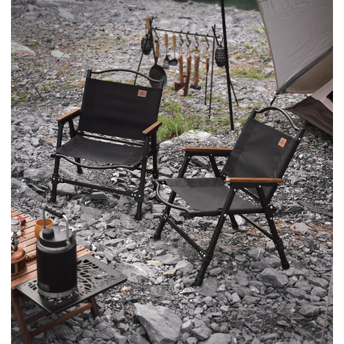 Кресло туристическое Naturehike, складное черное, увеличенного размера, нагрузка до 120 кг