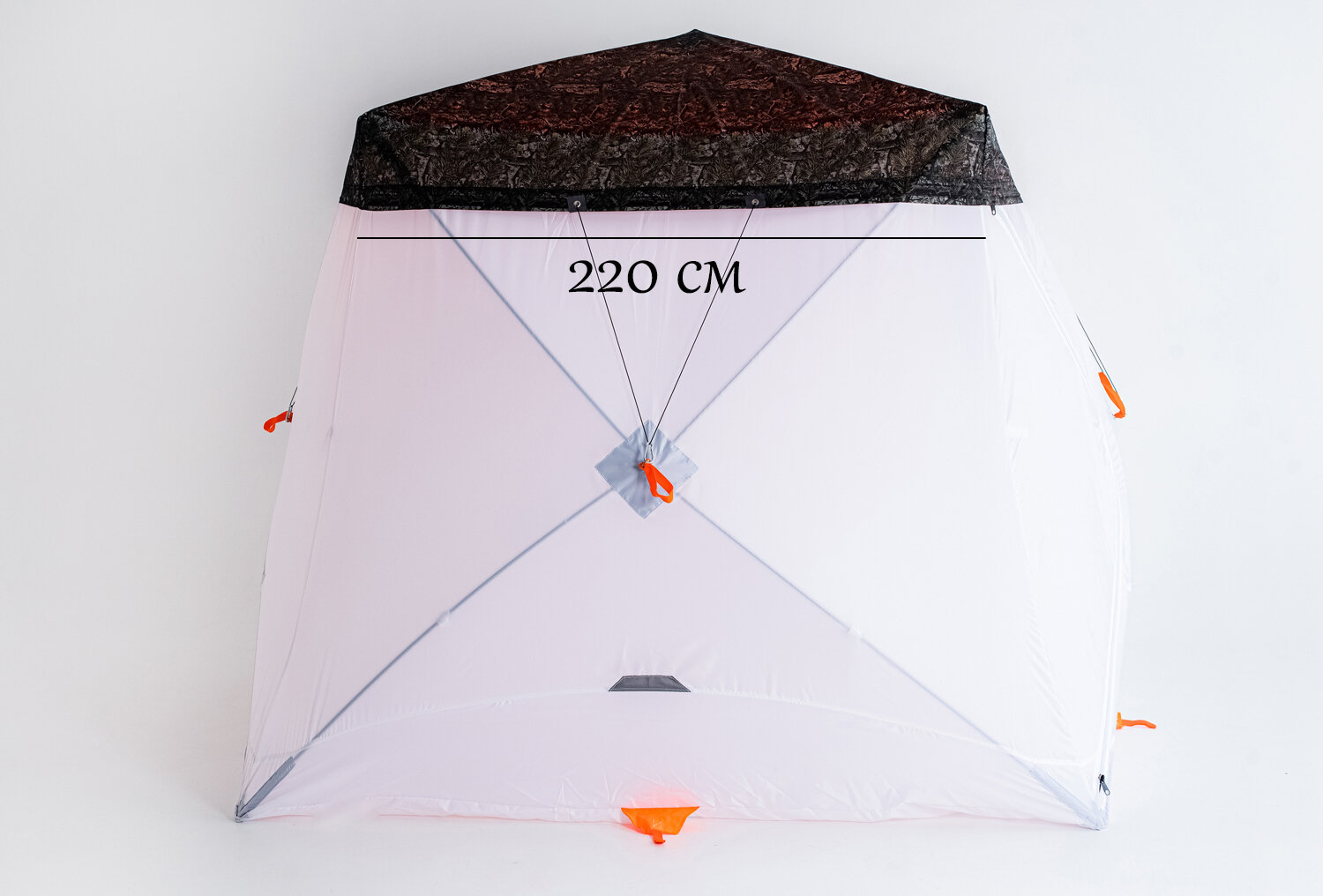 Антидождевая накидка "6 углов" 220х220см размер по крыше для зимней палатки куб, цвет темный лес