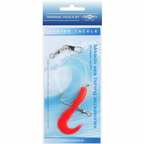 фото Микадо морская оснастка mikado pilk twist rig 5.5см, крючок № 4/0 (red) ()
