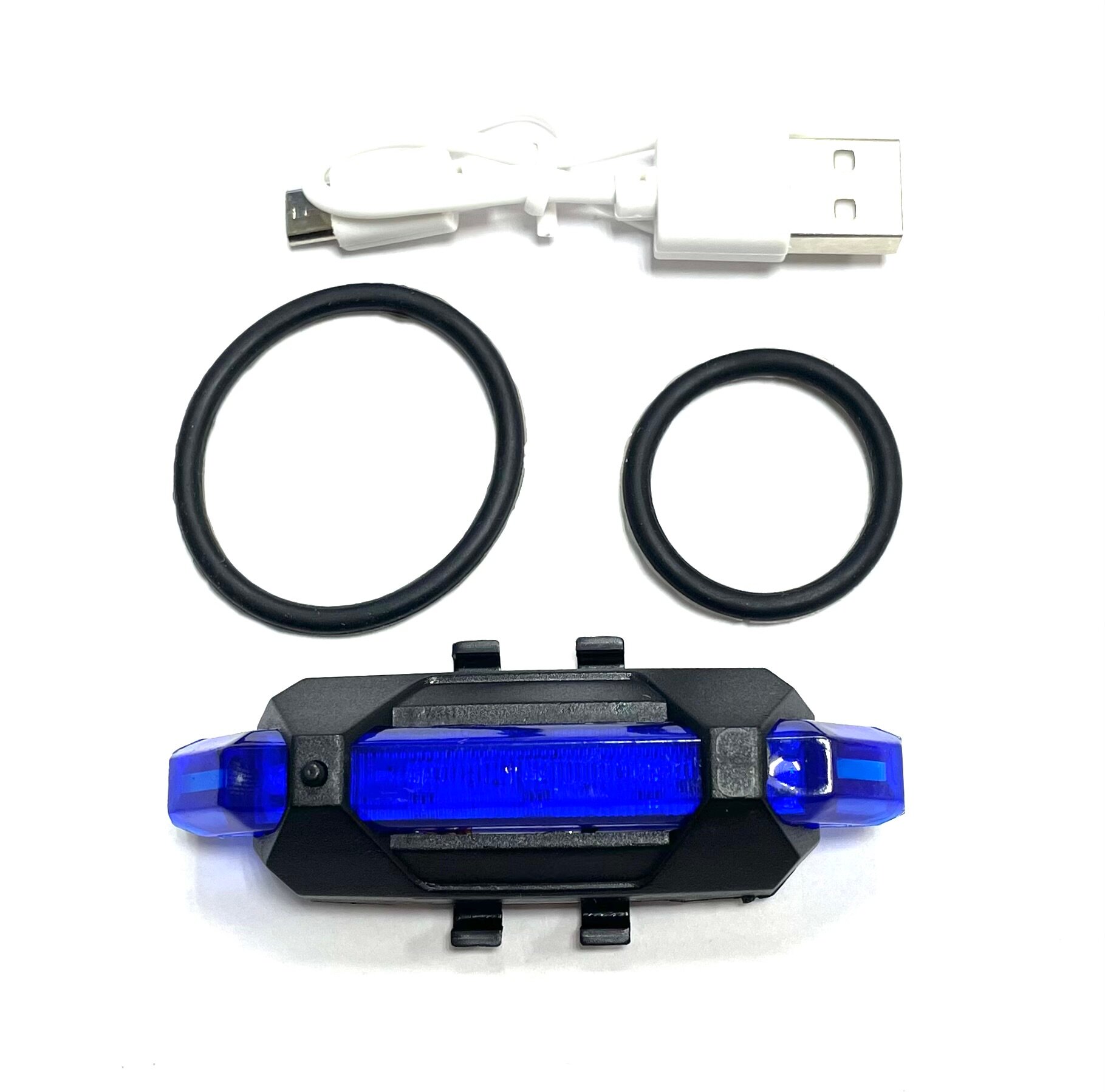 Фонарь задний для велосипеда, самоката светодиодный USB (синий)