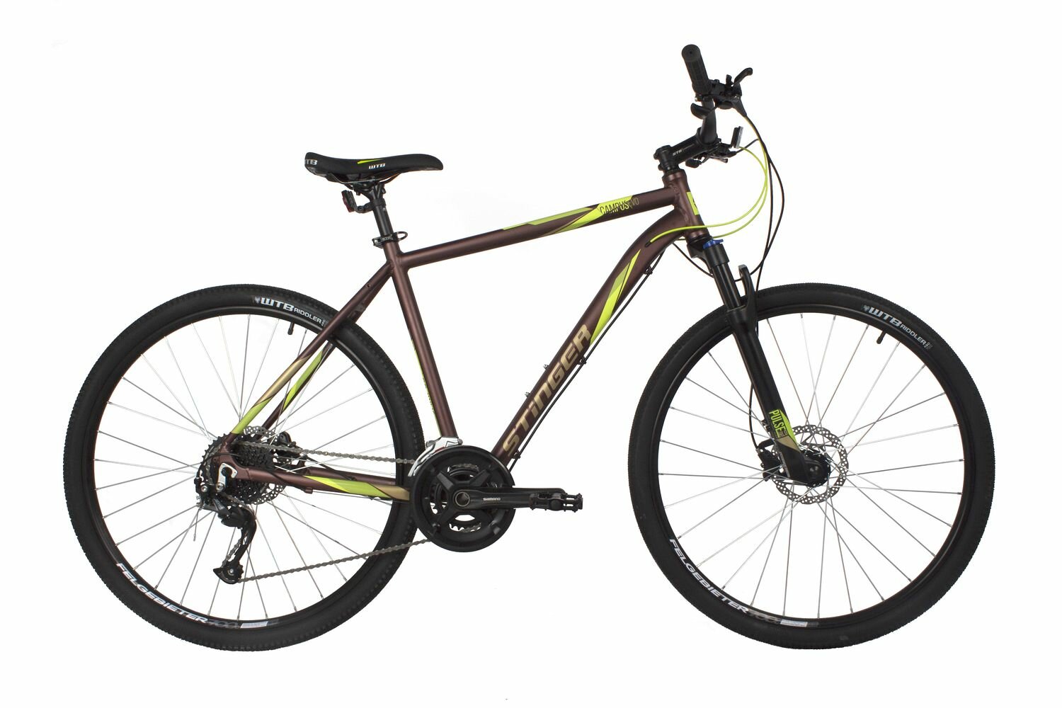 Велосипед Stinger Campus Evo 28" (2021) (Велосипед STINGER 700C CAMPUS EVO коричневый алюминий размер 56)