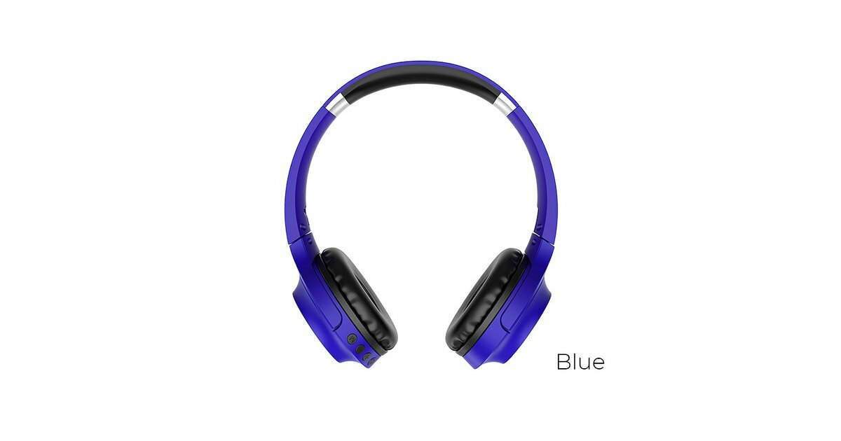 Наушники Borofone BO6 Poise Rhyme Wireless Headphones - Blue - фото №5