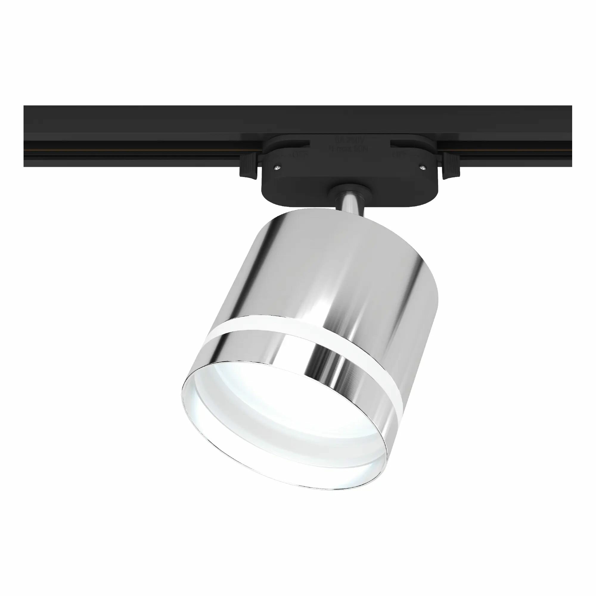 фото Трековый светильник спот поворотный Ritter Artline 85x80мм под лампу GX53 до 4м металл/пластик цвет хром