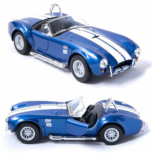 Модель Shelby Cobra 427 s/c 1965 1:32 (синяя) welly 1 36 1965 shelby cobra 427 sc retro alloy diecast collection car toy ornament souvenir nex new exploration of model