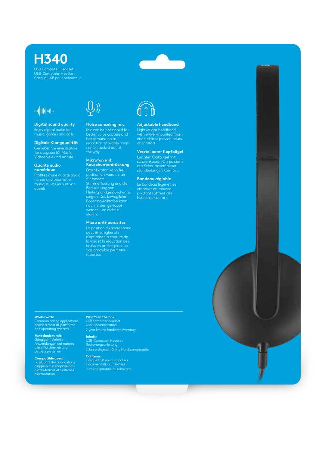 Logitech h340 usb computer headset hotsell