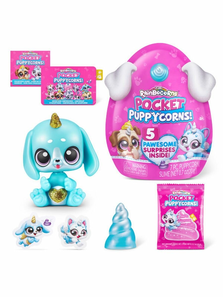 Игровой набор сюрприз Zuru Rainbocorns POCKET PUPPYCORN мал, в ассорт 9285