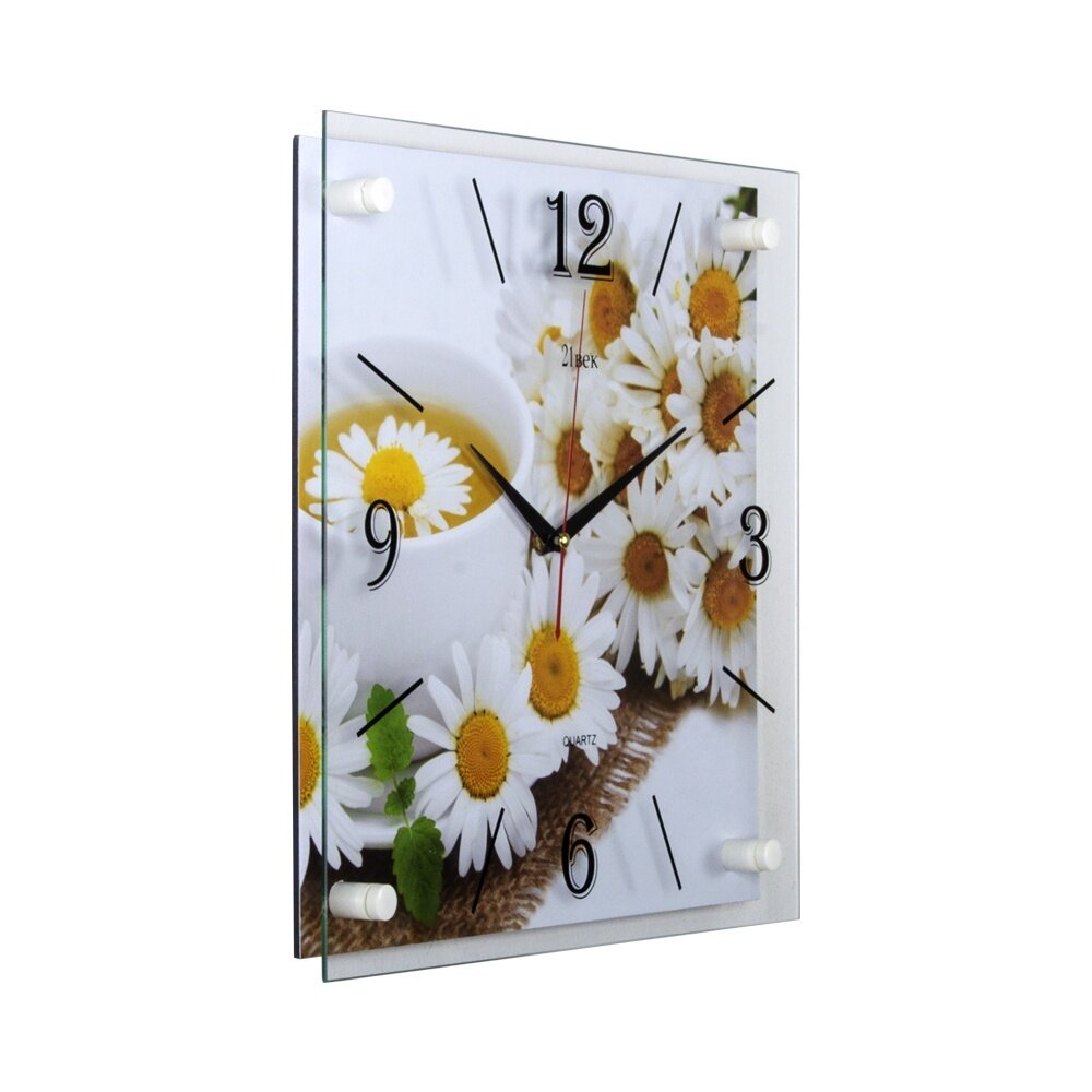 Часы настенные, серия: Цветы, "Ромашковый чай", 35х35 см, микс Рубин 2976073 .