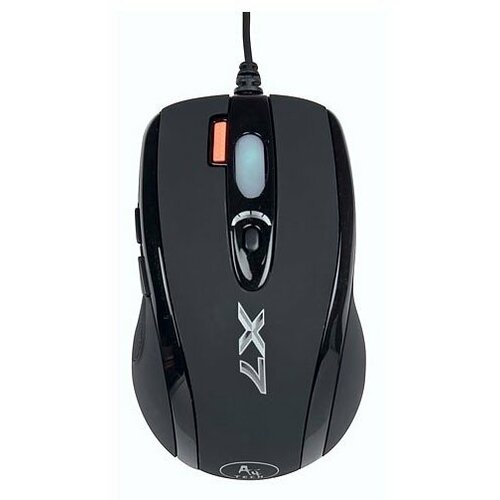 Мышь A4Tech X(7)-710BK (черный) USB, 2000dpi, встр. память 16Кб, 1000ГЦ, 7 кнопок. игровая мышь a4tech x 710bk black