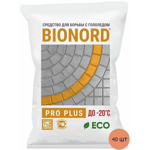Бионорд Про Плюс реагент противогололедный до -20C (23кг) (40шт) / BIONORD Pro Plus реагент для борьбы с гололедом до -20C (23кг) (упак. 40шт)