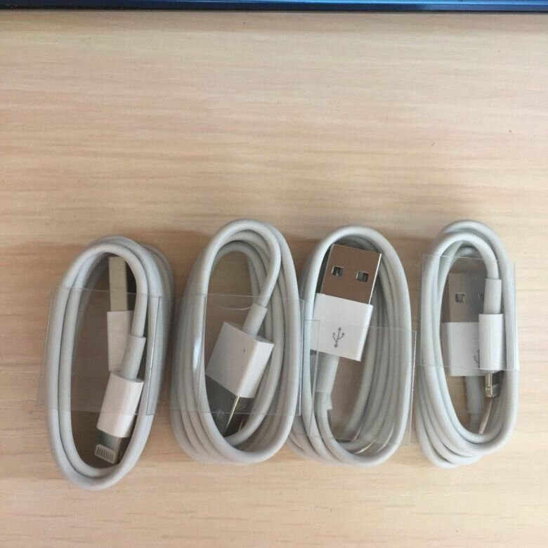 4 шт. Кабель USB 8 pin Lightning для Apple iPhone 5 5S 5C SE 6 6S 7 8 Plus X (10) Xr Xs Xs Max 11 11 Pro/12 12 Mini/13 13 Pro Max/14/SE 2022/iPad/iPod/AirPods Хорошее Качество Белый Комплект 4 штуки