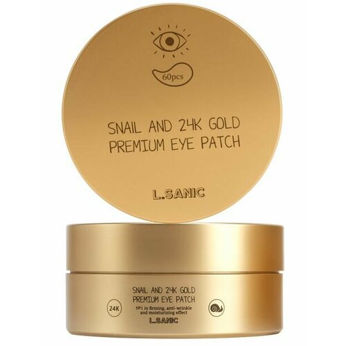 L.SANIC Snail Аnd 24K Gold Premium Eye Patch Гидрогелевые патчи для области вокруг глаз с муцином улитки и золотом