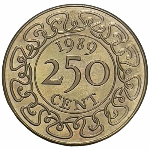 суринам 25 центов 2009 г Суринам 250 центов 1989 г.