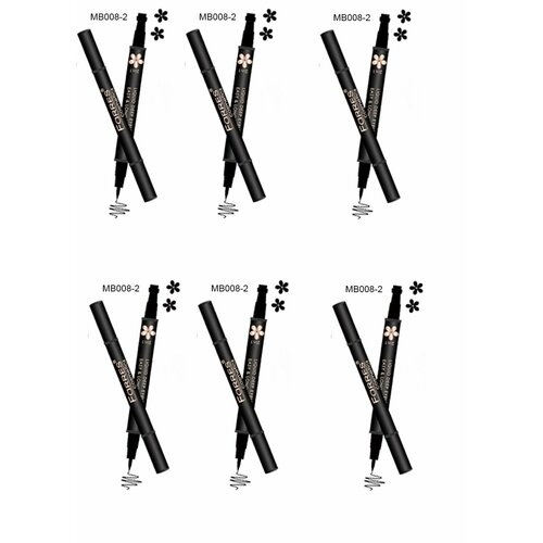 Подводка маркер для глаз Farres + штампик цветок MB008-2 х 6шт