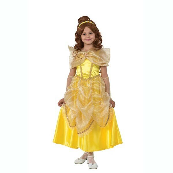 Карнавальный костюм для детей Принцессы Белль (текстиль) Батик. рост 116 см