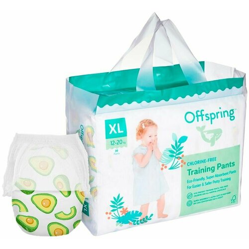 Подгузники-трусики Offspring Авокадо XL 12-20кг 30шт х 2шт