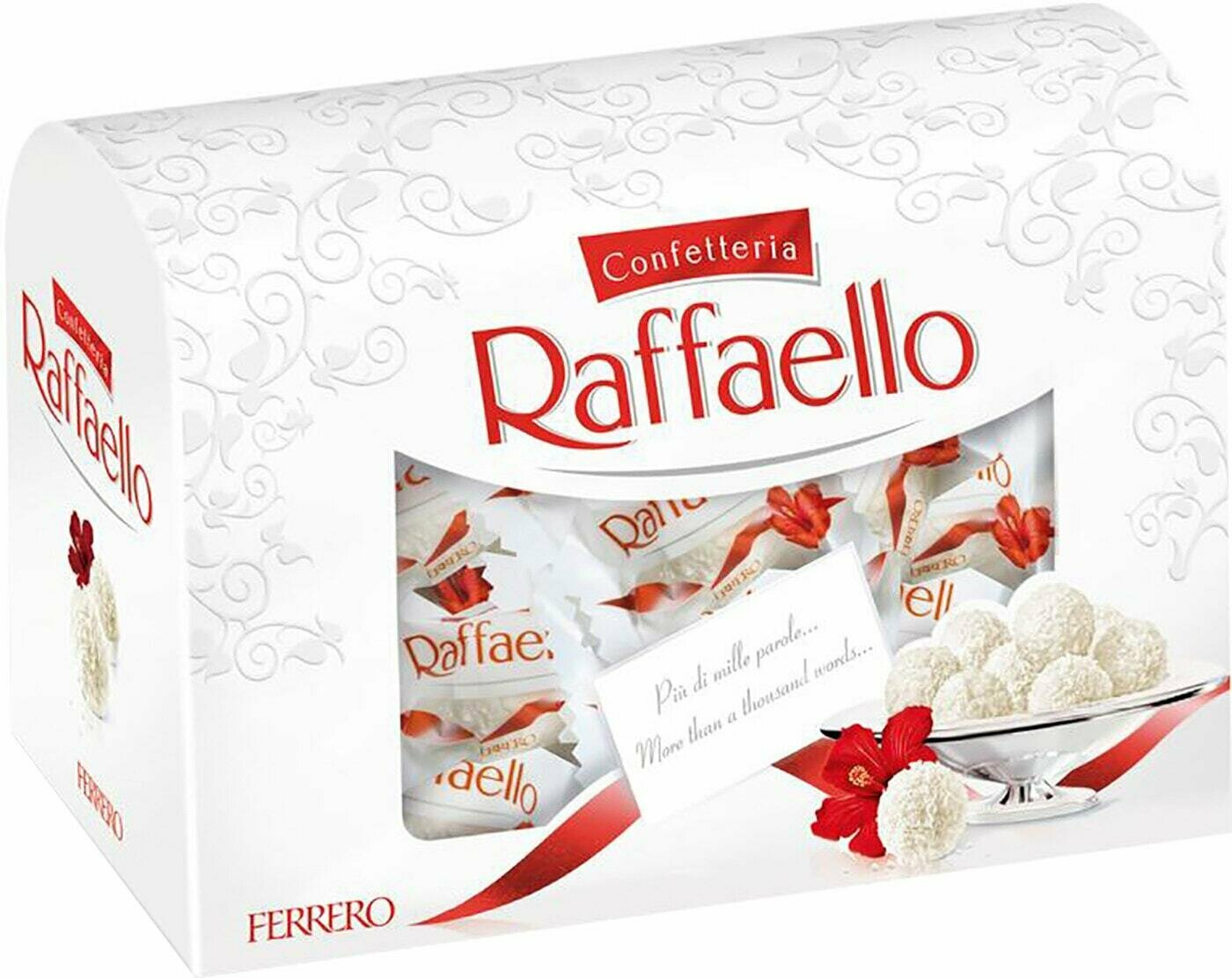 Конфеты Raffaello с цельным миндальным орехом в кокосовой обсыпке 240г 3 шт