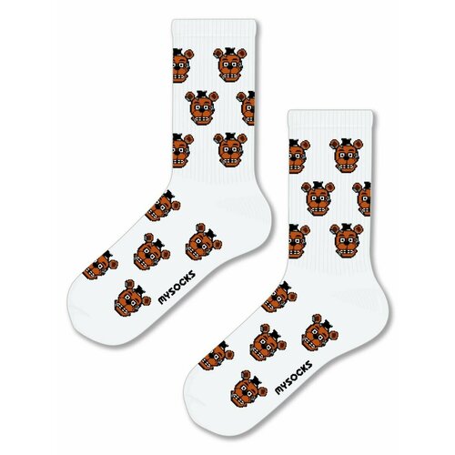 Носки MySocks, размер 36-43, белый fnaf f five nights at freddys anime ab diamond painting mosaic embroidery cross stitch kit 5d full drill rhinestone handmade