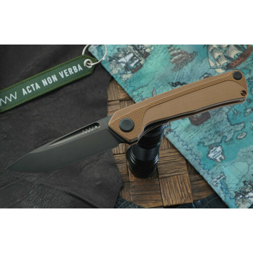 Складной нож ANV Z200 (DLC, Liner lock, койот G10, N690) складной нож anv z100 dlc liner lock койот g10