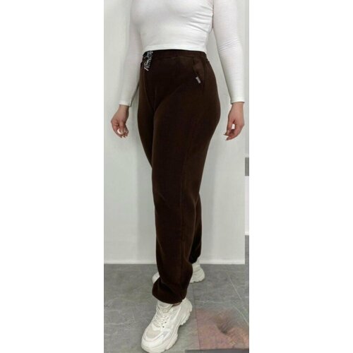 фото Брюки джоггеры , размер 52, коричневый s&sh