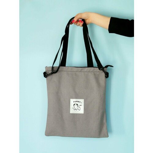 фото Сумка шоппер , серый нет бренда