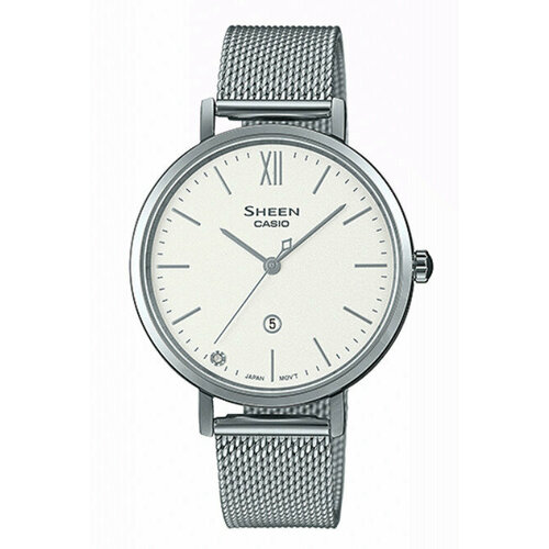 фото Наручные часы casio sheen she-4539m-7a, серебряный, белый