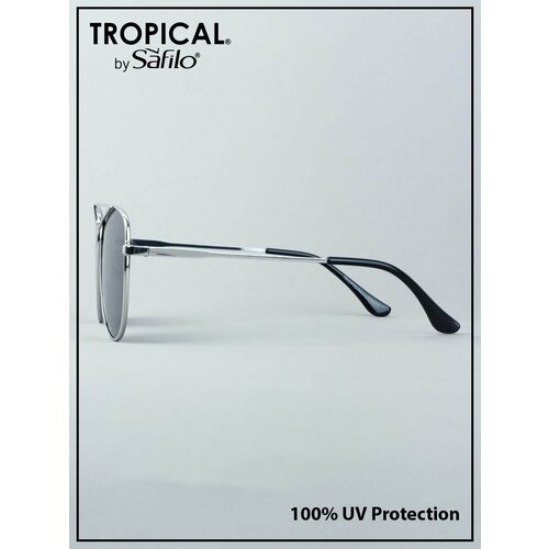 фото Солнцезащитные очки tropical by safilo mo, оправа: металл, с защитой от уф, для женщин, серебряный