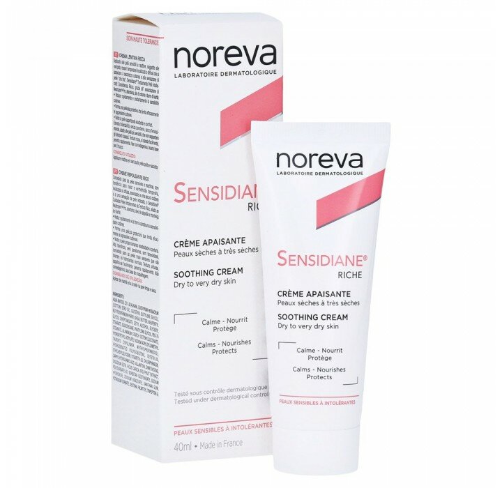 Noreva laboratories Sensidiane Riche Soothing Cream Крем для сухой и очень сухой кожи лица, 40 мл