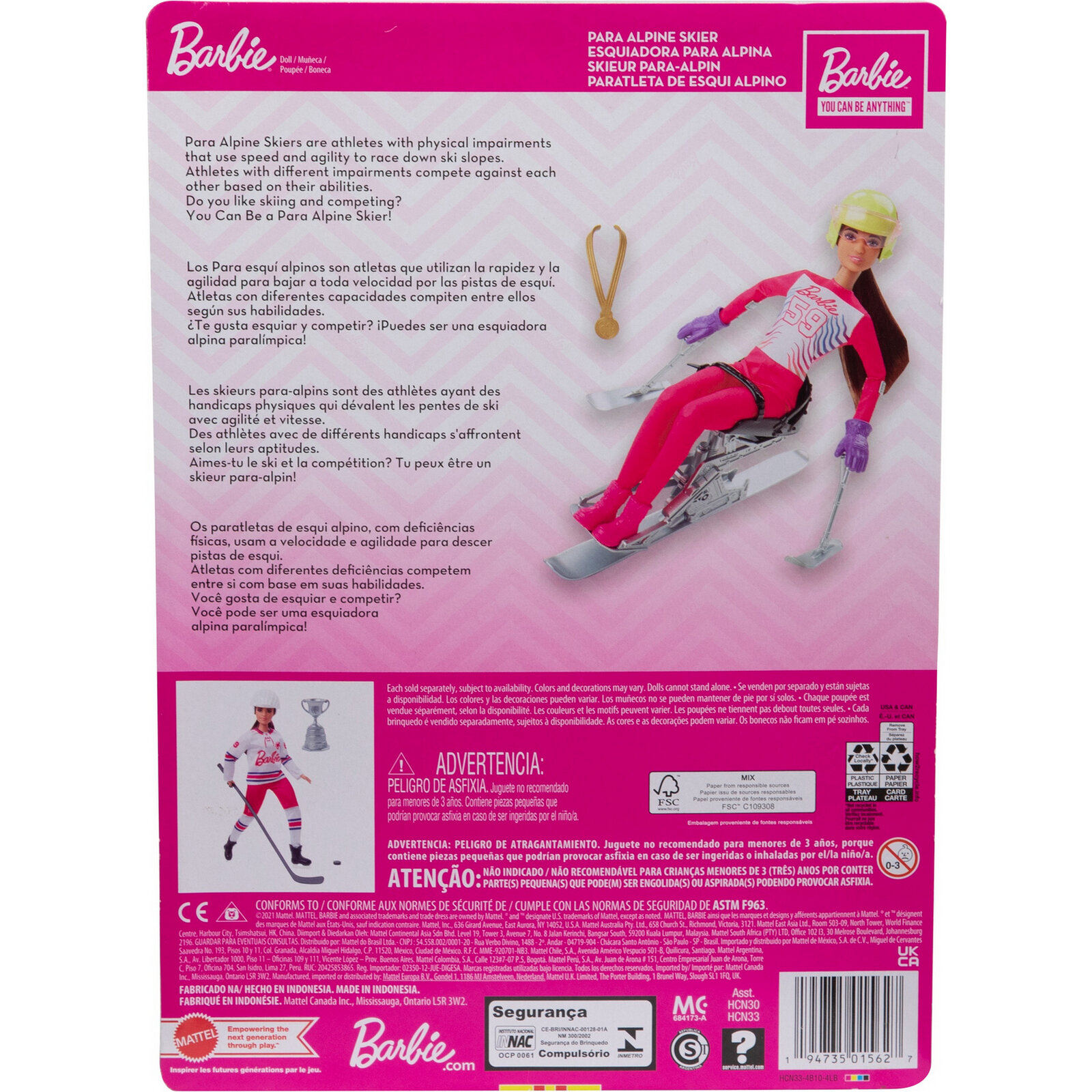 Barbie Кукла Зимние виды спорта "Лыжник-паралимпиец" - фото №14