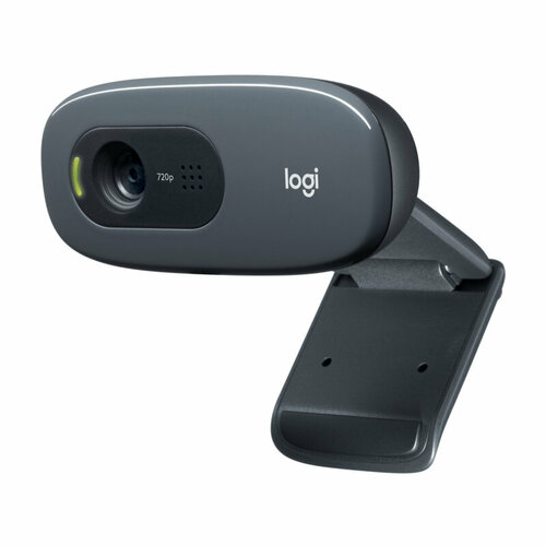 Logitech Веб-камера Logitech c270 960-000999 с микрофоном, серый (USB2.0) (ret) веб камера logitech brio ultra hd черный 13mpix 4096x2160 usb3 0 с микрофоном 960 001105 960 001107