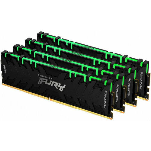 Оперативная память KINGSTON DDR4 128Gb (4x32Gb) 3600 MHz pc-28800 FURY Renegade RGB (KF436C18RBAK4/128)