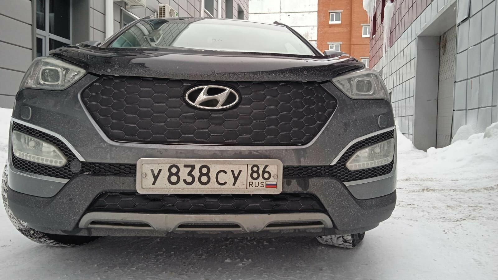 Утеплитель радиатора для Hyundai Santa Fe 2015 -2018 III Рестайлинг Комплект Соты