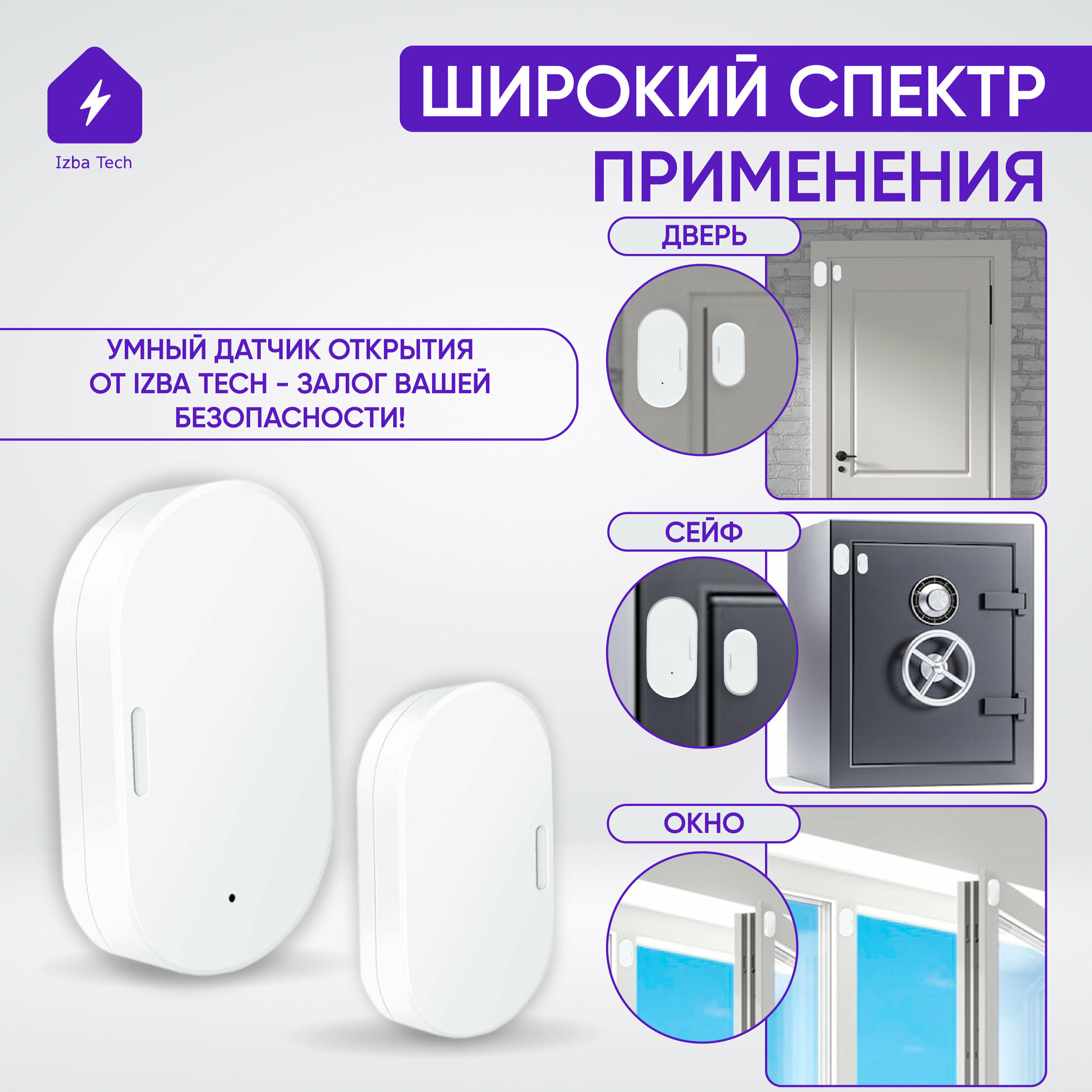 Новый датчик открытия окна или двери Tuya Zigbee для умного выключателя, розетки для Алисы, работает со шлюзом Tuya Gateway — фото 4