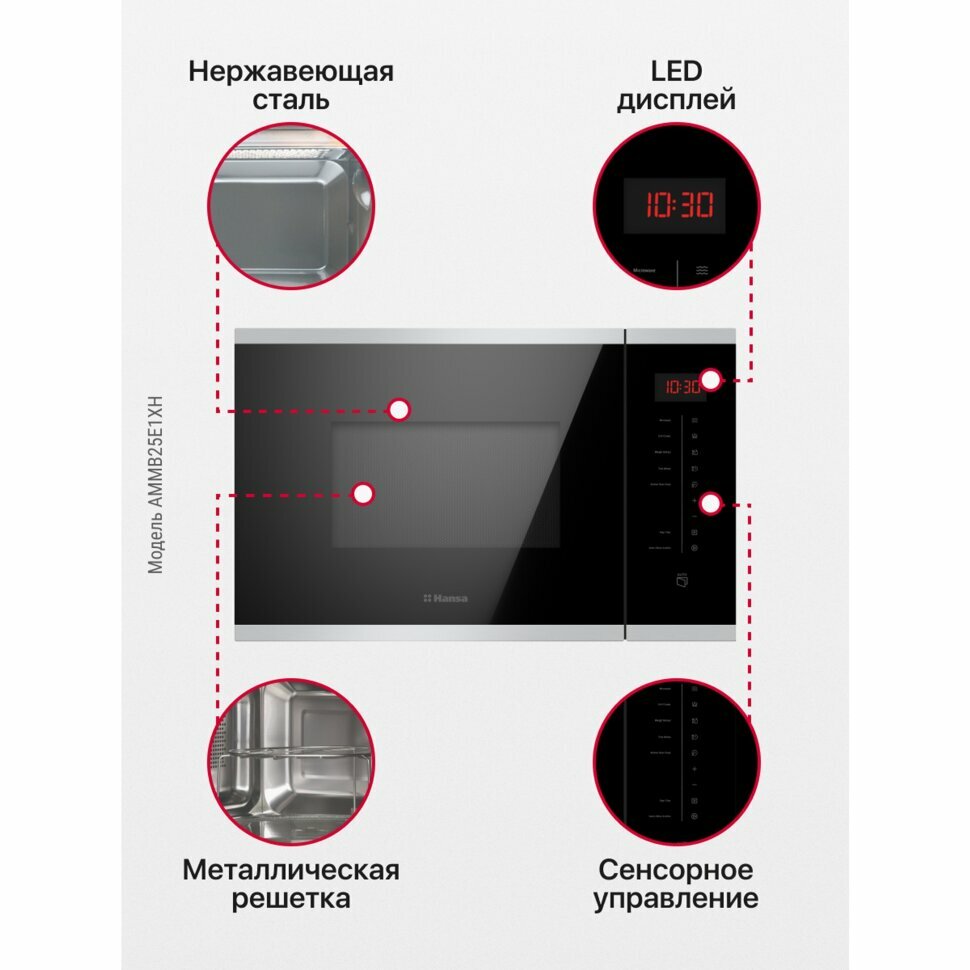 Встраиваемая микроволновая печь Hansa - фото №19