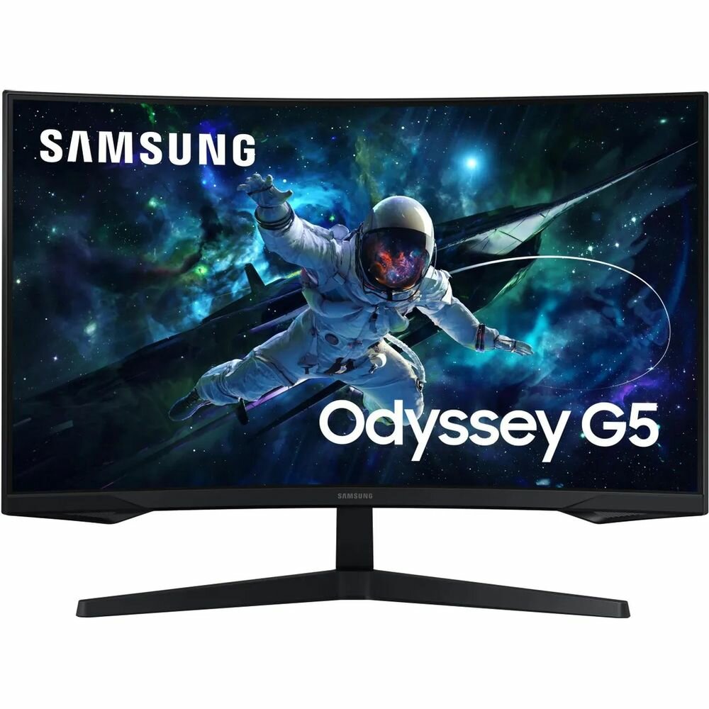 Samsung Монитор 27" SAMSUNG S27CG550EI Odyssey G5 G55C QHD Black (VA, 2560x1440, HDMI+DP, 1 ms, 178°/178°, 300 cd/m, 2500:1, 165Hz, Curved 1000R) S27CG550EI