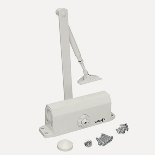 Изображение товара Доводчик дверной Vanger, DC-85-W, -40°C + 60°C °C, до 85 кг, белый, 26412