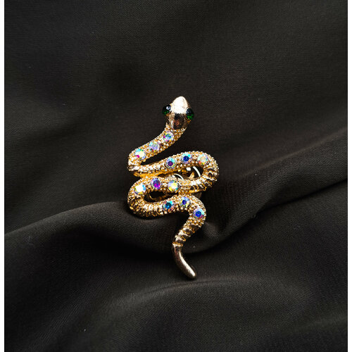 Брошь стразы Swarovski Zirconia золотистый 430₽