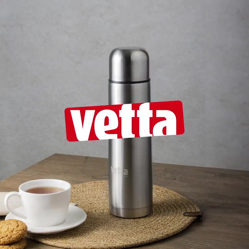 Термос для чая и кофе 750 мл Vetta Буллет, термос для напитков, нержавеющая сталь, серебристый — фото 1