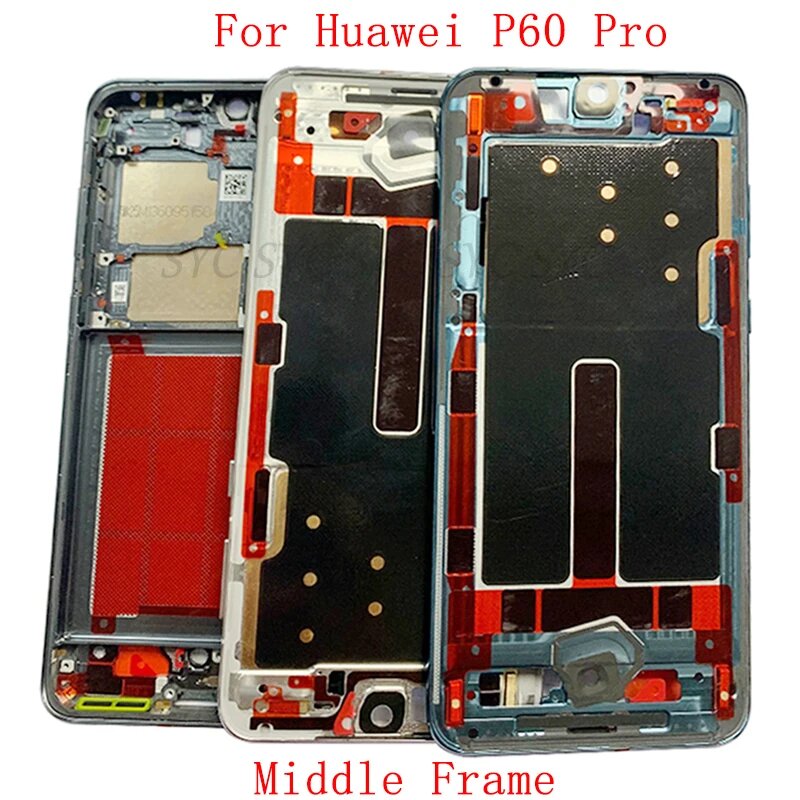 Средняя рамка Корпус ЖК-панель для Huawei P60 Pro Телефон металлическая рамка для ЖК-дисплея запасные части P60 White