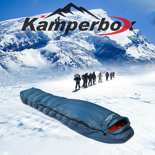 Sleeping Bag Kamperbox Elegance 700 Blue Duck Down Winter Camping Warmth 9974₽