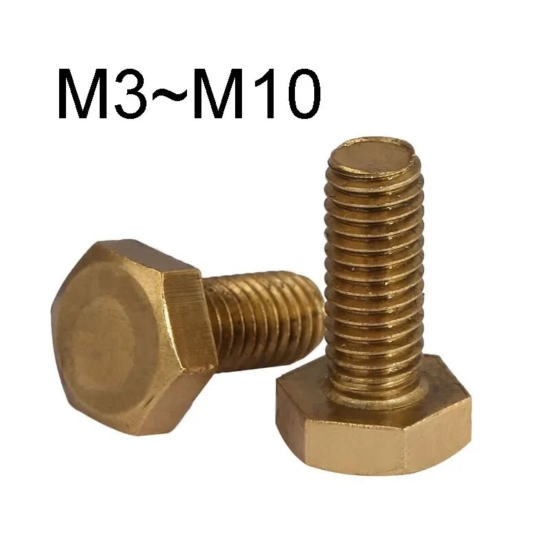 Латунные шестигранные болты M3 M4 M5 M6 M8 M10 6-100мм, M4-10PCS, 25mm