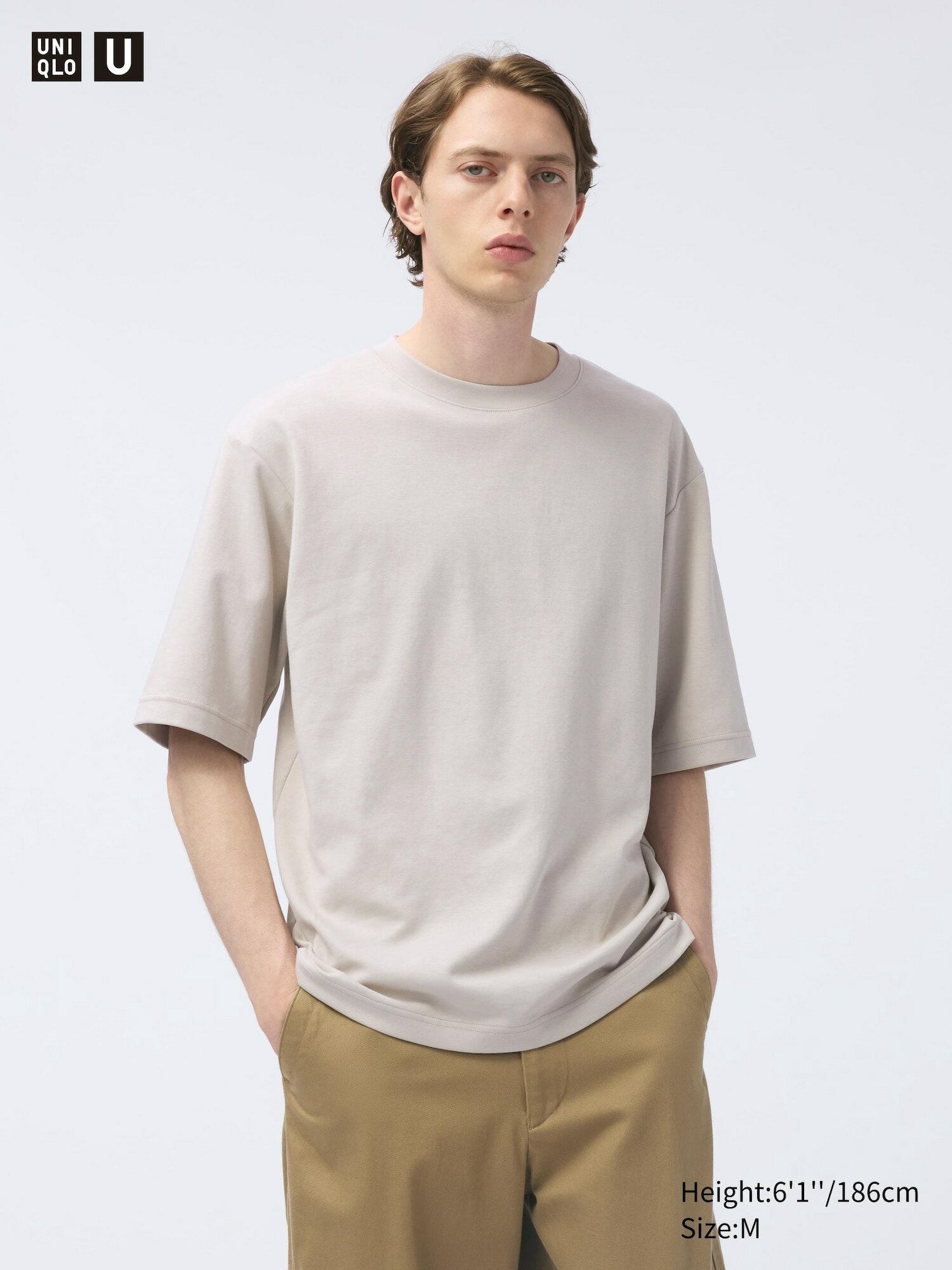 Футболка Uniqlo Airism, размер S, бежевый