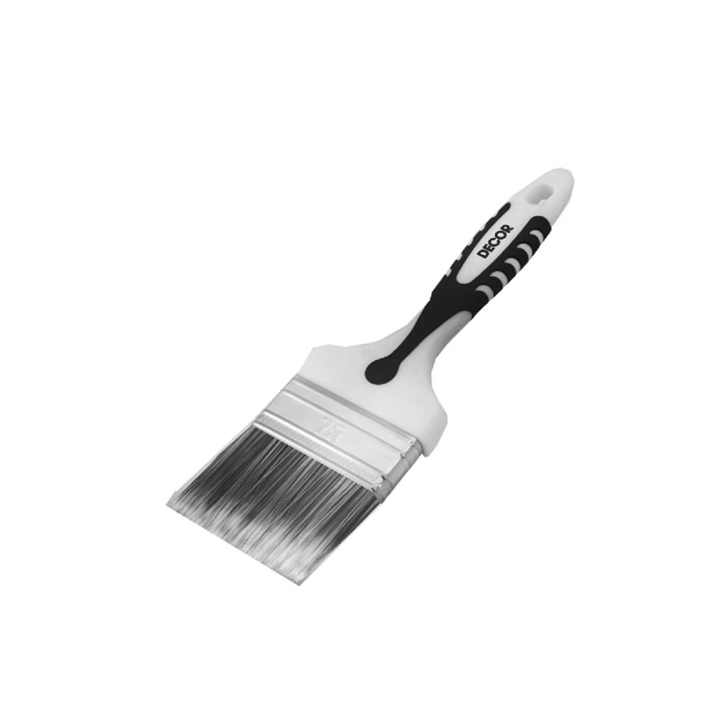 Кисть Decor Black White Premium универсальная серебристая щетина 75х15мм 860-075