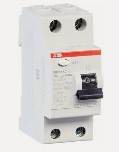 Изображение товара Устройство защитного отключения (УЗО) ABB FH202 AC-25A/30mA 2CSF202004R1250
