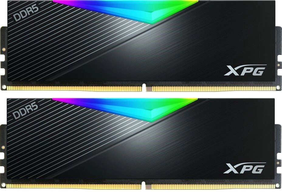Память DDR5 2x16GB 6400MHz A-Data AX5U6400C3216G-DCLARBK XPG Lancer RGB RTL PC5-51200 CL32 DIMM 288-pin 1.4В kit dual rank с радиатором Ret