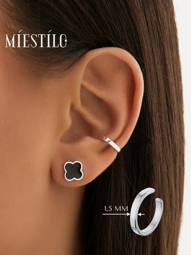 Изображение товара Кафф, серебро, 925 проба, родирование