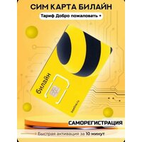 Sim-карта Билайн с саморегистрацией, тариф добро пожаловать  + 